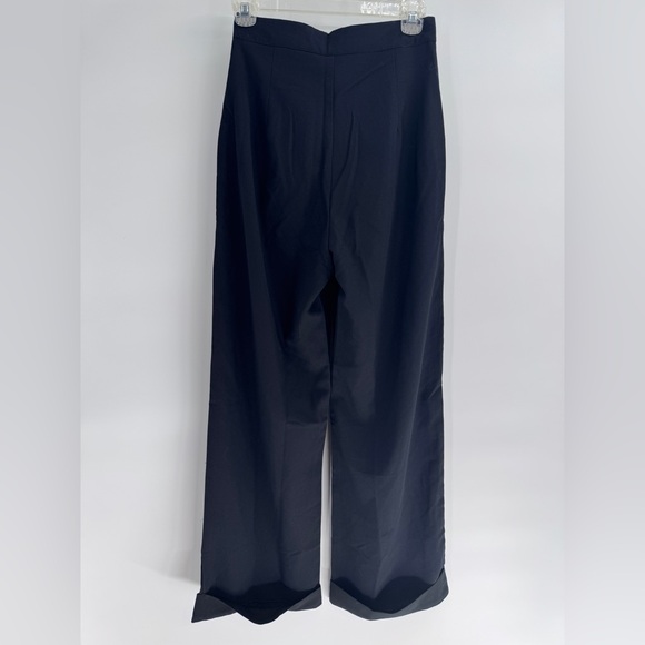 JEAAMKSSER Women's High-Waisted Wide Leg Black Pants size Small - Picture 3 of 12